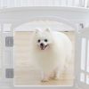 Pet Playpen Foldable Gate for Dogs Heavy Plastic Puppy Exercise Pen with Door Portable Indoor Outdoor Small Pets Fence Puppies Folding Cage 4 Panels M