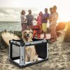 32" Collapsible Dog Crate, Dog Travel Crate,Portable Dog Crate,4 Door Soft Dog Crate with Soft Mat, Pet Kennel for Medium Dogs, Indoor, Outdoor, Trave