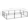 Dog Kennel Black 64.6 ftÂ¬â‰¤ Steel