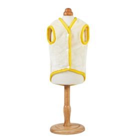 Pet Clothes Soft Flannel Dog Vest (Option: yellow-L)