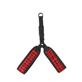 Pet Traction Chest Strap Large, Medium And Small Dogs Hand Holding Rope (Option: Red And Black Plaid-L)