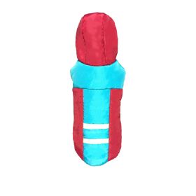 Thickened Cotton Hooded Dog Clothes Warm (Option: Red-XL)