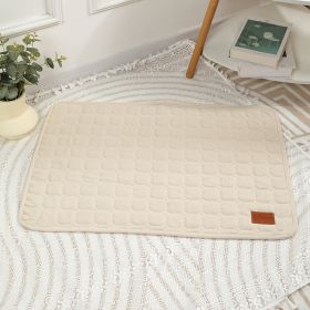 Autumn And Winter Pet Mat Cat For Common Dogs Thick And Comfortable Pet Products (Option: Waffle Pet Pad White-90X70CM)