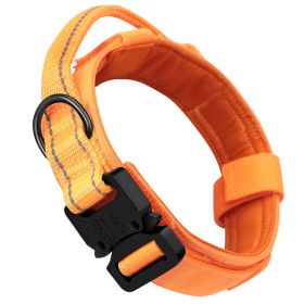 Fashion Personalized Tactical Dog Collar (Option: orange-L)