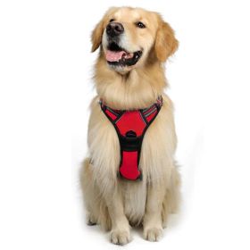 Dog Hand Holding Rope Reflective Vest (Option: Red-L)